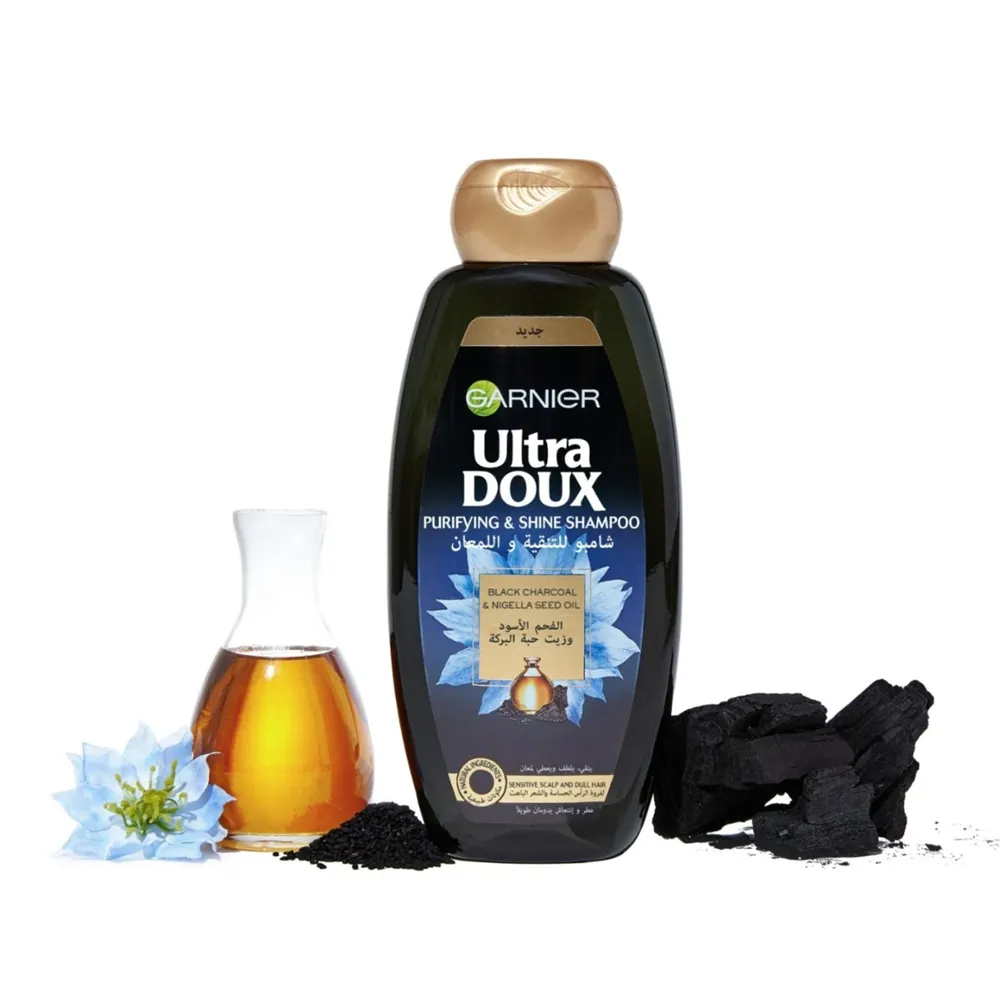 Garnier Ultra Doux Black Charcoal & Nigella seed Oil Shampoo - 200 ml thumbnail 1
