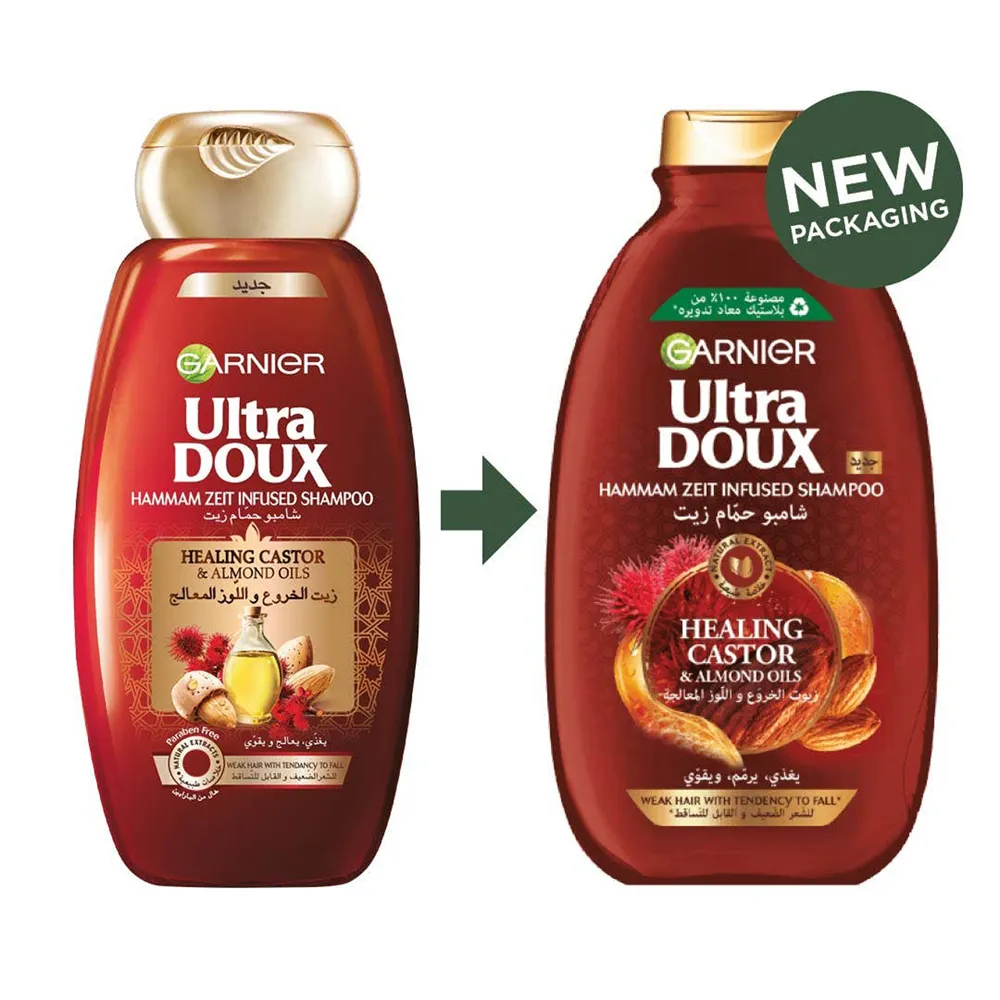 Garnier Ultra Doux Castor & Almond Healing Shampoo - 600 ml thumbnail 2