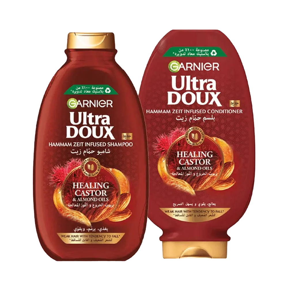 Garnier Ultra Doux Castor & Almond Healing Shampoo - 600 ml thumbnail 3
