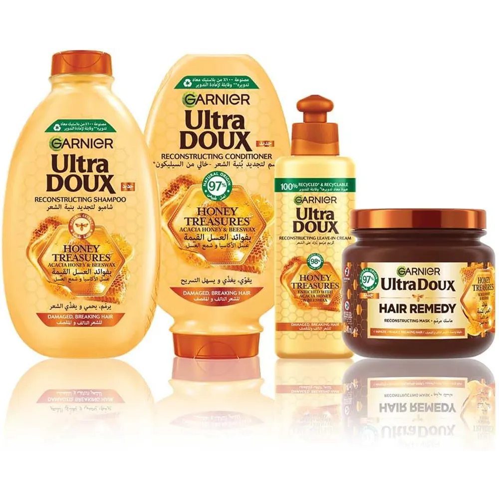 Garnier Ultra Doux Honey Treasures Repairing Shampoo - 600 ml thumbnail 5