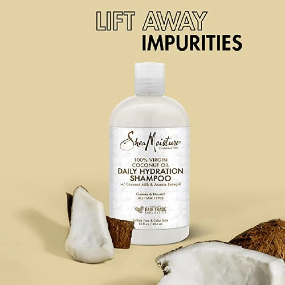 SheaMoisture 100% Virgin Coconut Oil Daily Hydration Shampoo  - 384 ml thumbnail 2