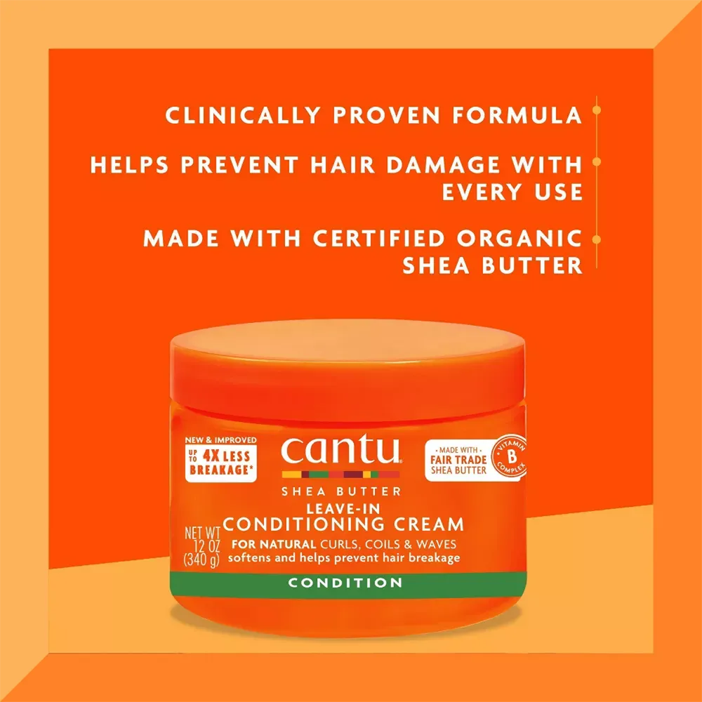 Cantu Shea Butter Leave In Conditioning Cream - 340 g thumbnail 3