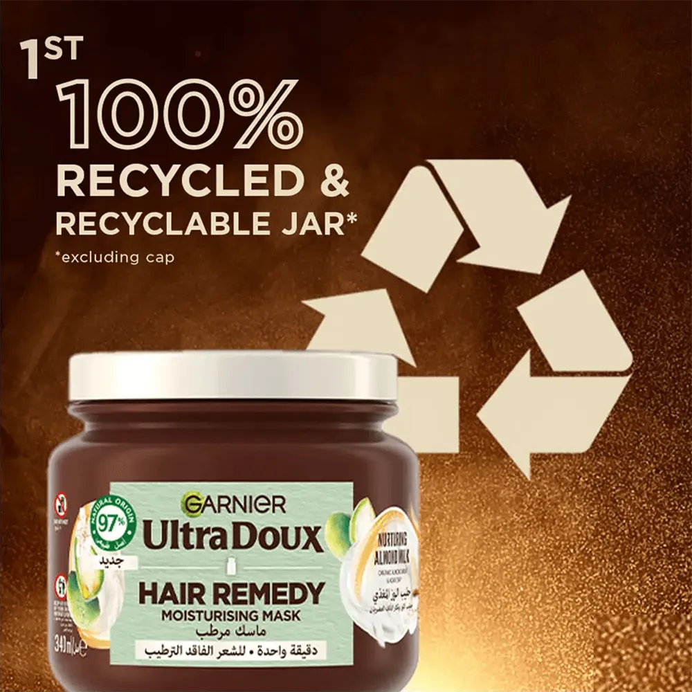 Garnier Ultra Doux Almond Milk Hair Remedy Moisturising Mask - 340 ml thumbnail 2