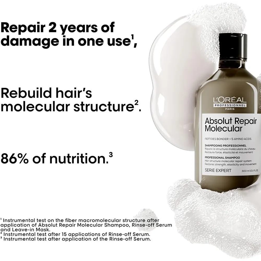 L’Oréal Paris Serie Expert Absolut Repair Molecular Shampoo - 300 ml thumbnail 2