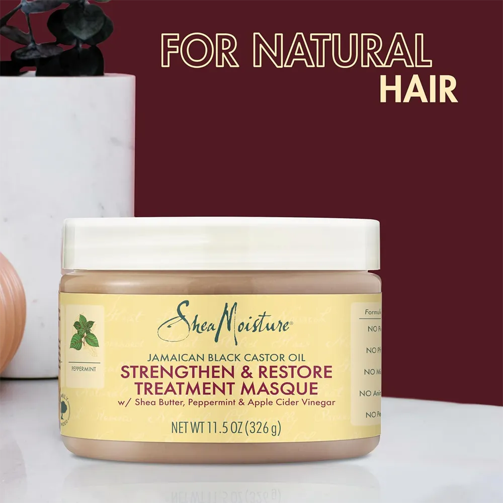 Shea Moisture Jamaican Black Castor Oil Strengthen & Restore Treatment Masque - 326 g thumbnail 2