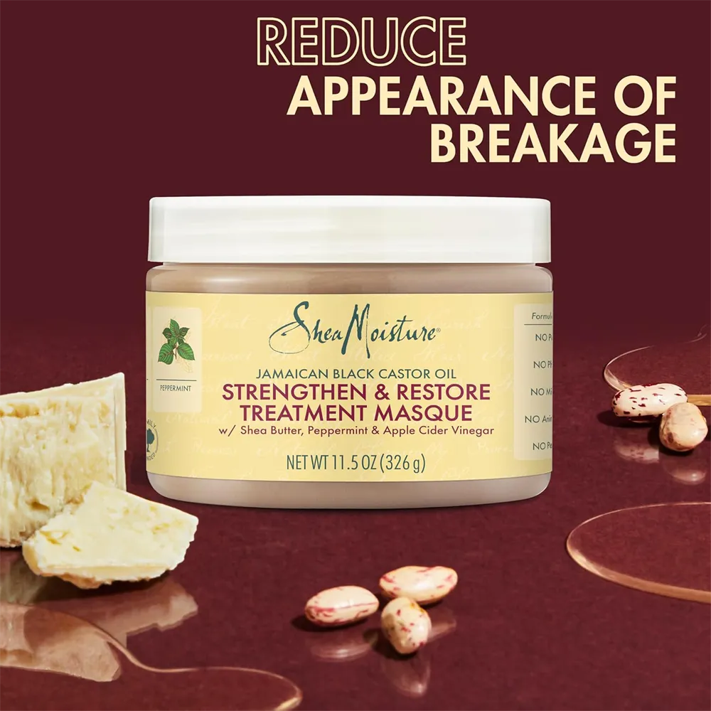 Shea Moisture Jamaican Black Castor Oil Strengthen & Restore Treatment Masque - 326 g thumbnail 3