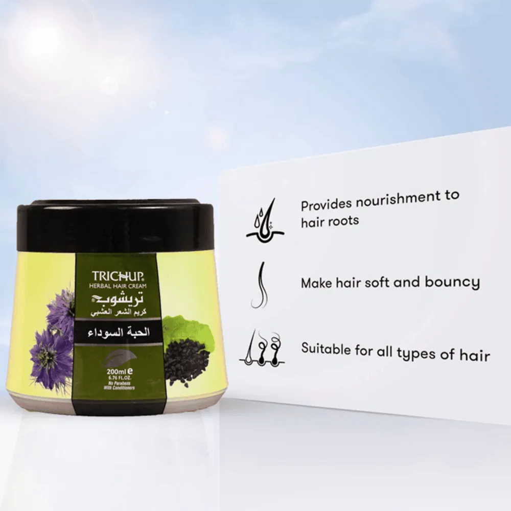 Trichup Herbal Hair Cream Black Seed - 200 ml thumbnail 2