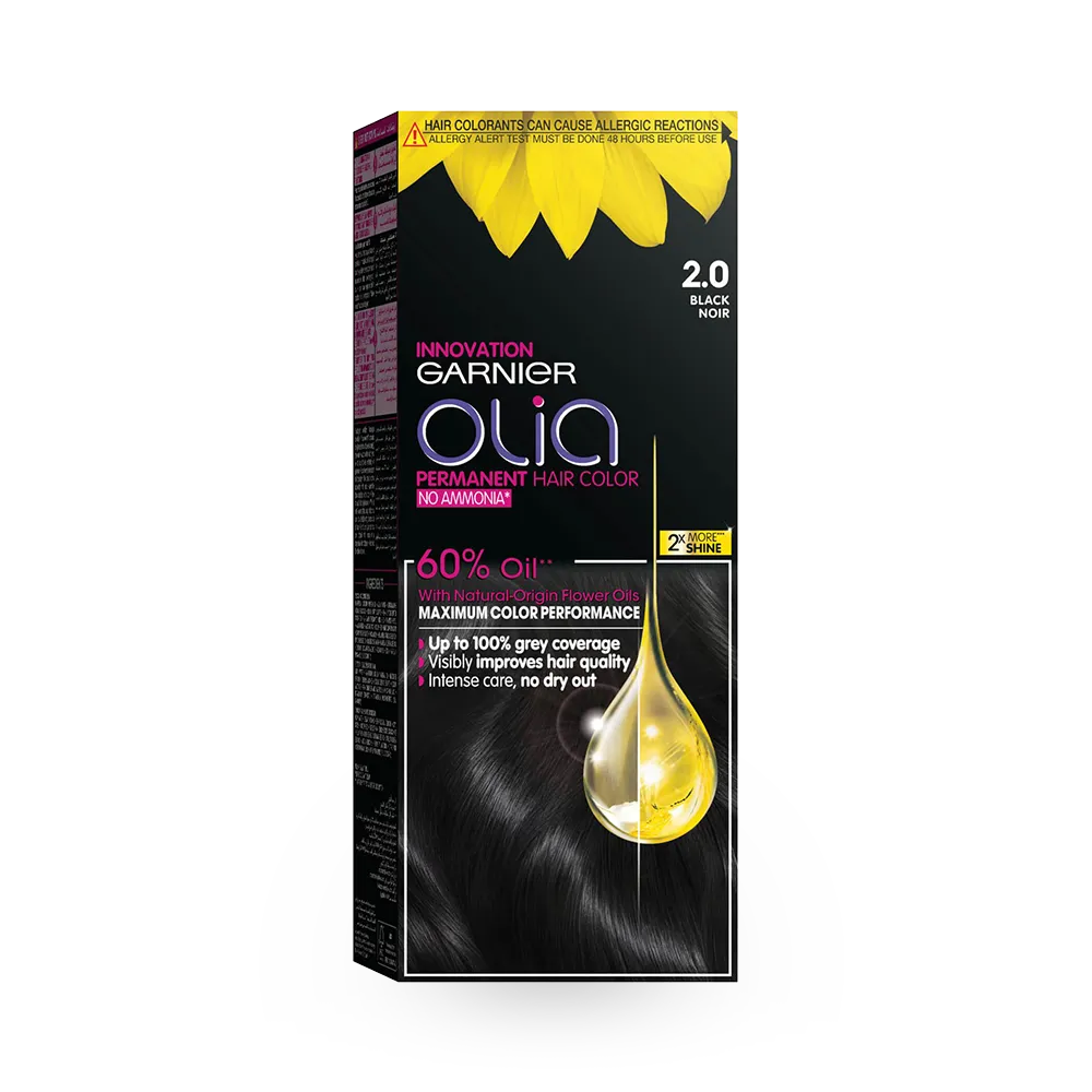 Garnier Olia Permanent Hair Color - 2.0 Black thumbnail 1