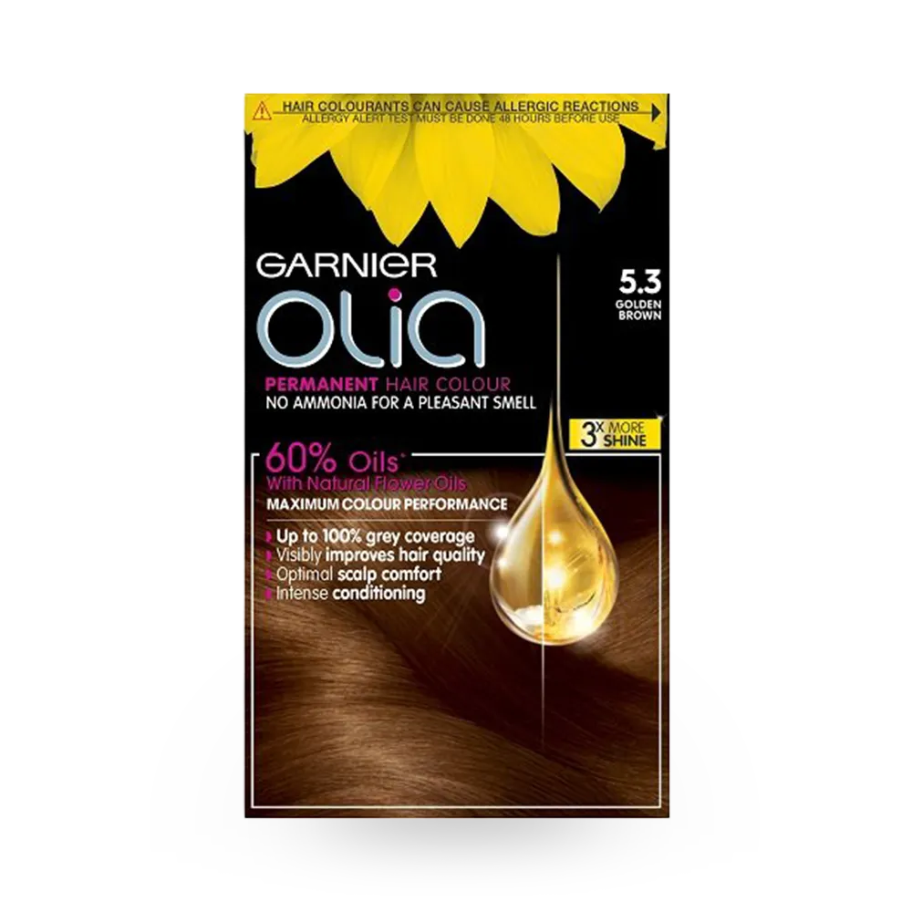 Garnier Olia Permanent Hair Color - 5.3 Golden Brown thumbnail 1