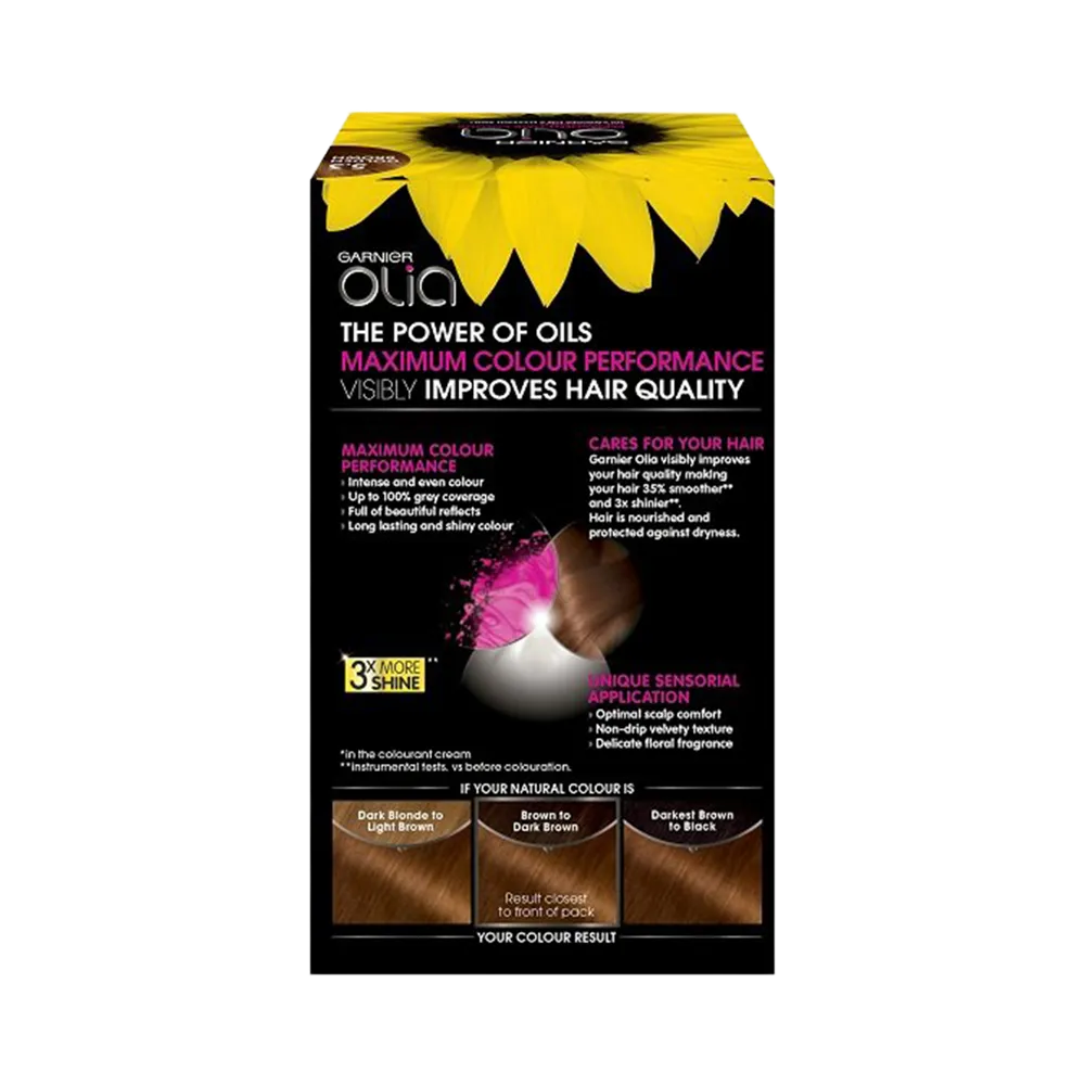 Garnier Olia Permanent Hair Color - 5.3 Golden Brown thumbnail 2
