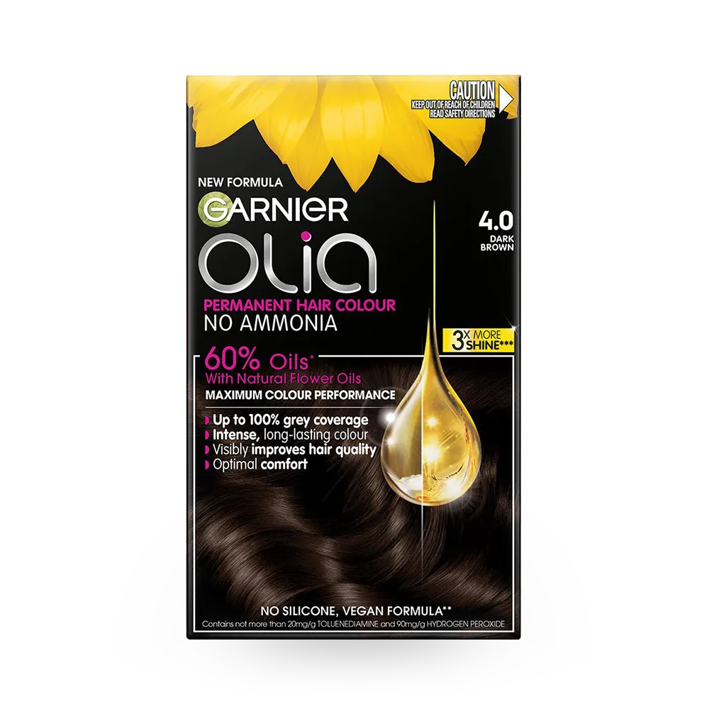 Garnier Olia Permanent Hair Color - 4.0 Dark Brown  thumbnail 1