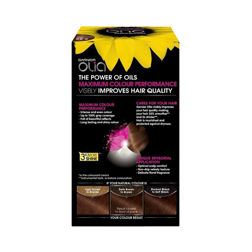 Garnier Olia Permanent Hair Color - 5.35 Chocolate Brown thumbnail 2