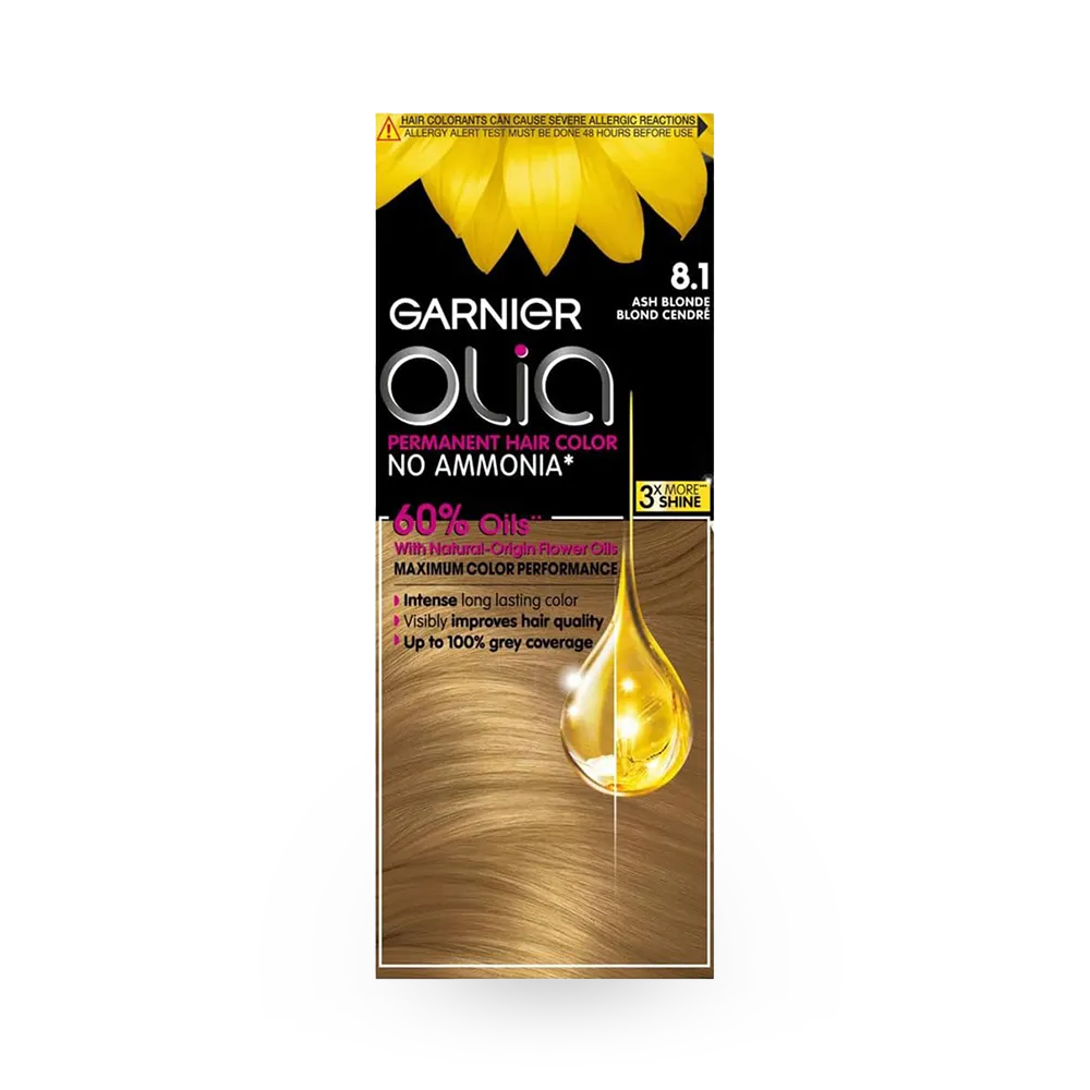 Garnier Olia Permanent Hair Color - 8.1 Ash Blonde thumbnail 1