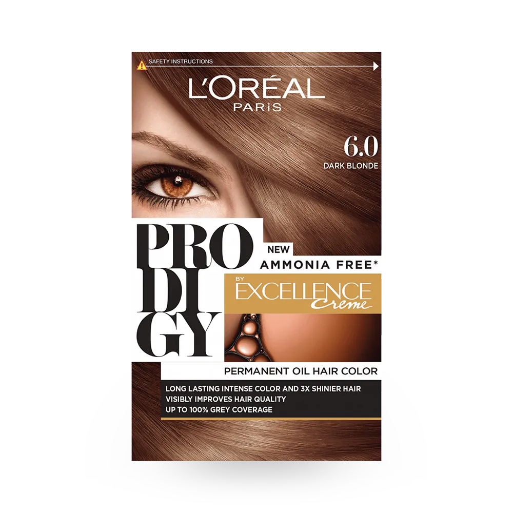 L'Oreal Paris Prodigy Permanent Oil Hair Color - 6.0 Dark Blonde thumbnail 1