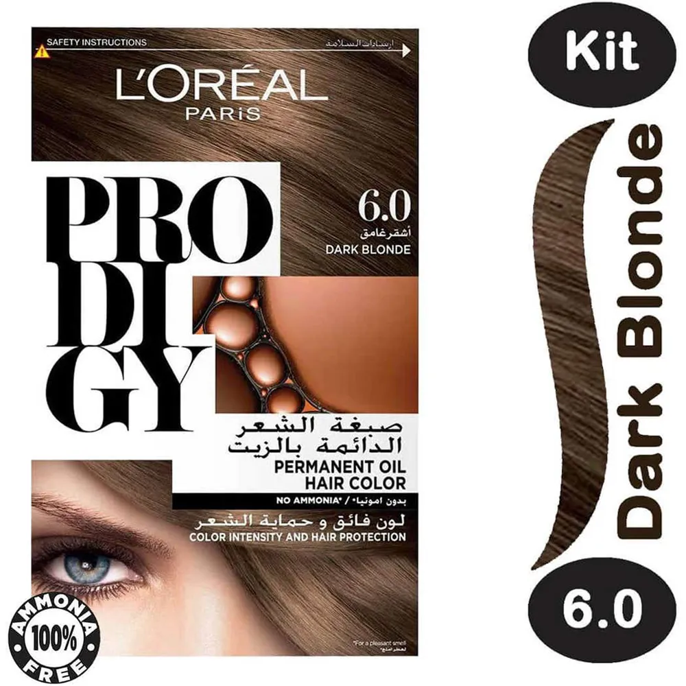 L'Oreal Paris Prodigy Permanent Oil Hair Color - 6.0 Dark Blonde thumbnail 3