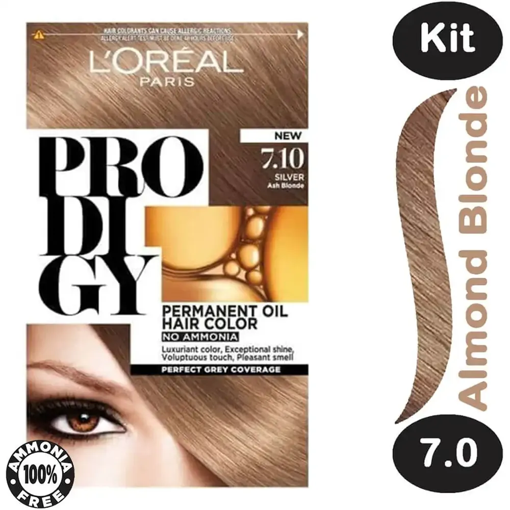 L'Oreal Paris Prodigy Permanent Oil Hair Color - 7.0 Blonde thumbnail 3