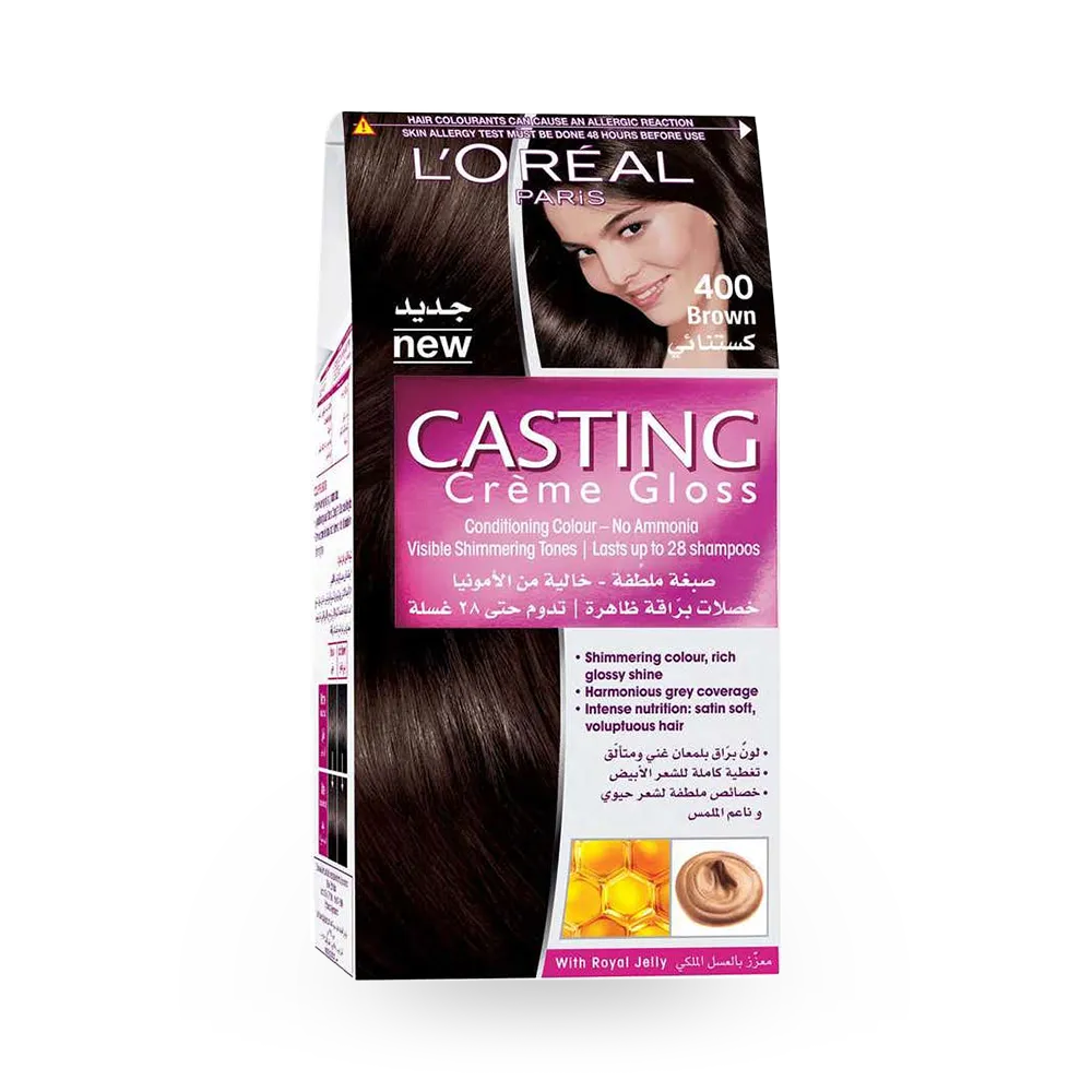 L'Oreal Paris Casting Creme Gloss Hair Color - 400 Brown (48ml+72ml+60ml) thumbnail 1