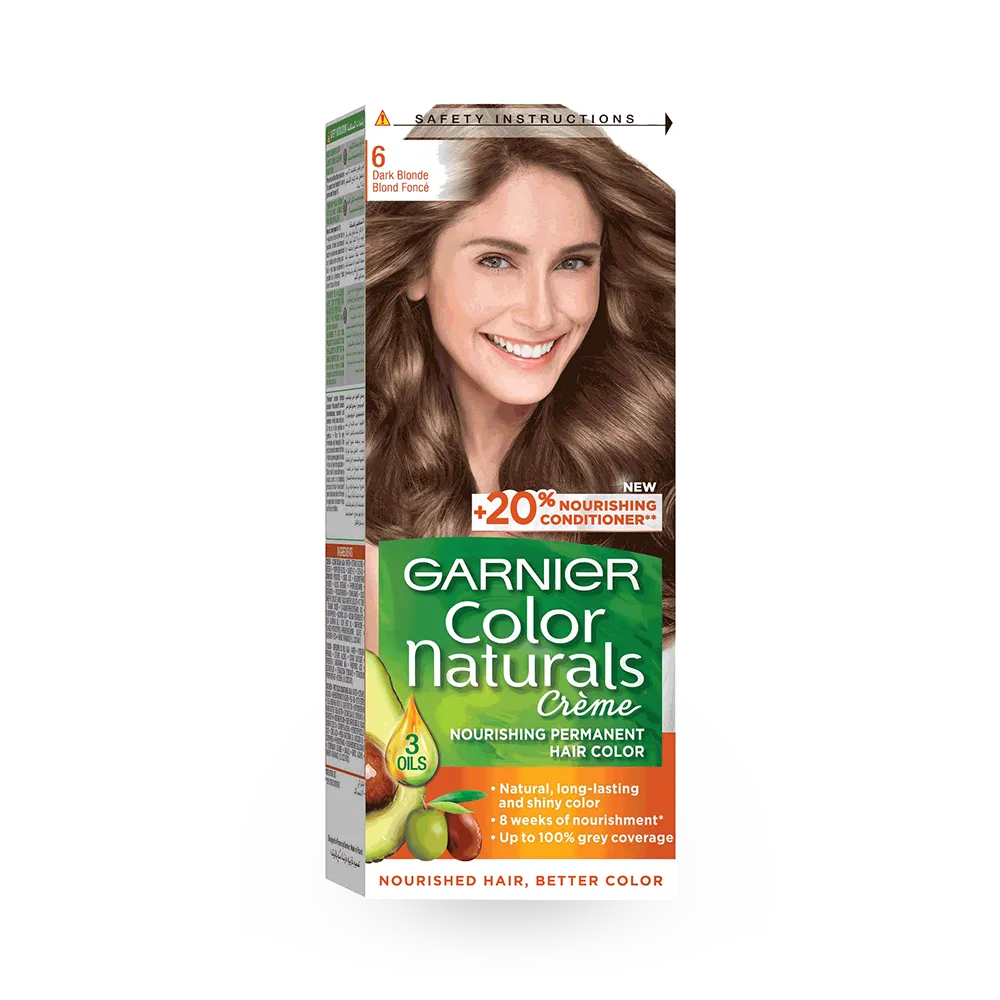 Garnier Color Naturals Creme Nourishing Permanent Hair Color - 6 Dark Blonde (60ml+40ml+12ml) thumbnail 1