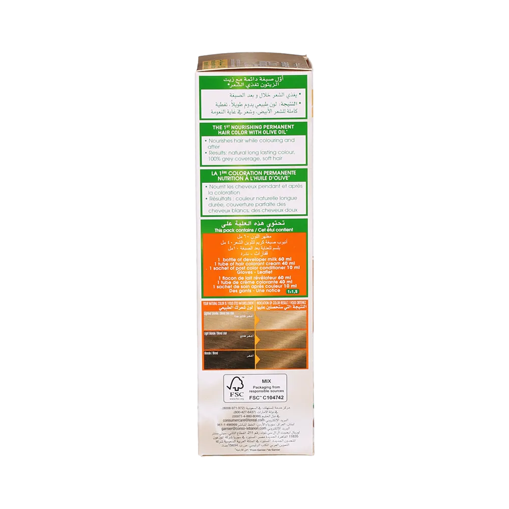 Garnier Color Naturals Creme Nourishing Permanent Hair Color - 9.1 Extra Light Ash Blonde (60ml+40ml+12ml) thumbnail 2