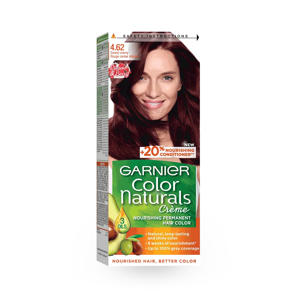 Garnier Color Naturals Creme Nourishing Permanent Hair Color - 4.62 Sweet Cherry (60ml+40ml+12ml) thumbnail 1