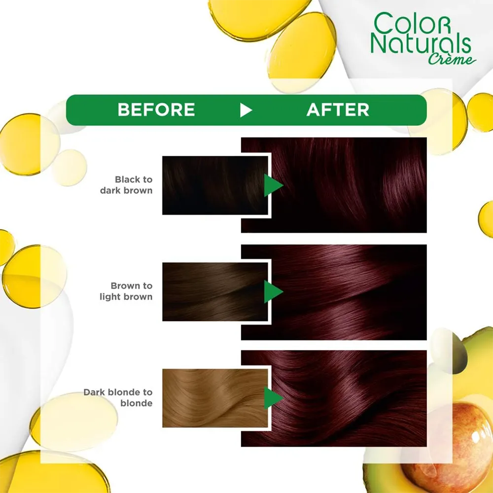 Garnier Color Naturals Creme Nourishing Permanent Hair Color - 4.62 Sweet Cherry (60ml+40ml+12ml) thumbnail 3
