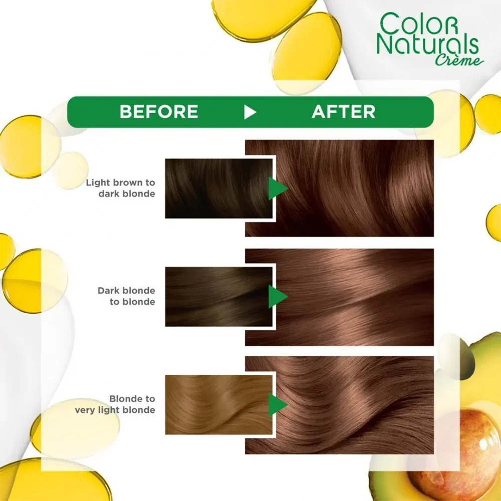 Garnier Color Naturals Creme Nourishing Permanent Hair Color - 7.7 Deer Brown (60ml+40ml+12ml) thumbnail 2