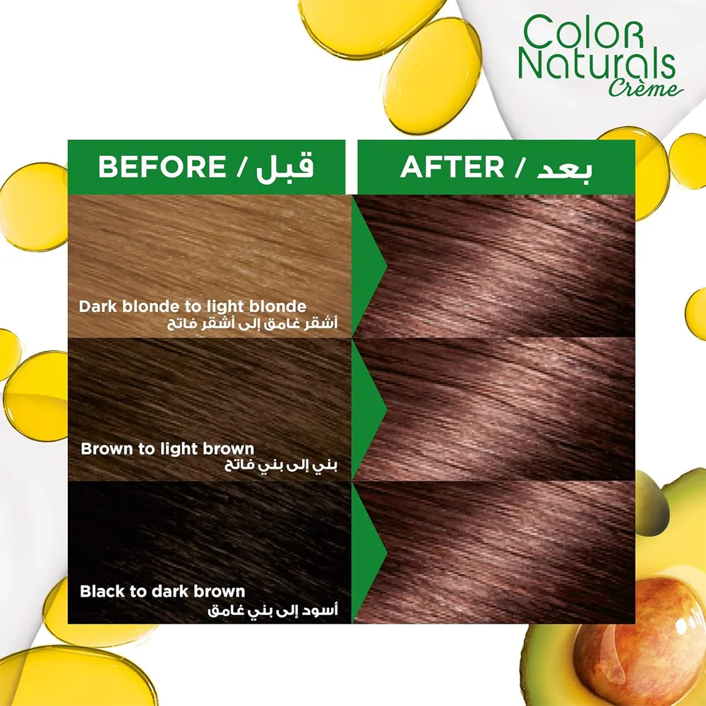 Garnier Color Naturals Creme Nourishing Permanent Hair Color - 6.7 Pure Chocolate Brown (60ml+40ml+12ml) thumbnail 2