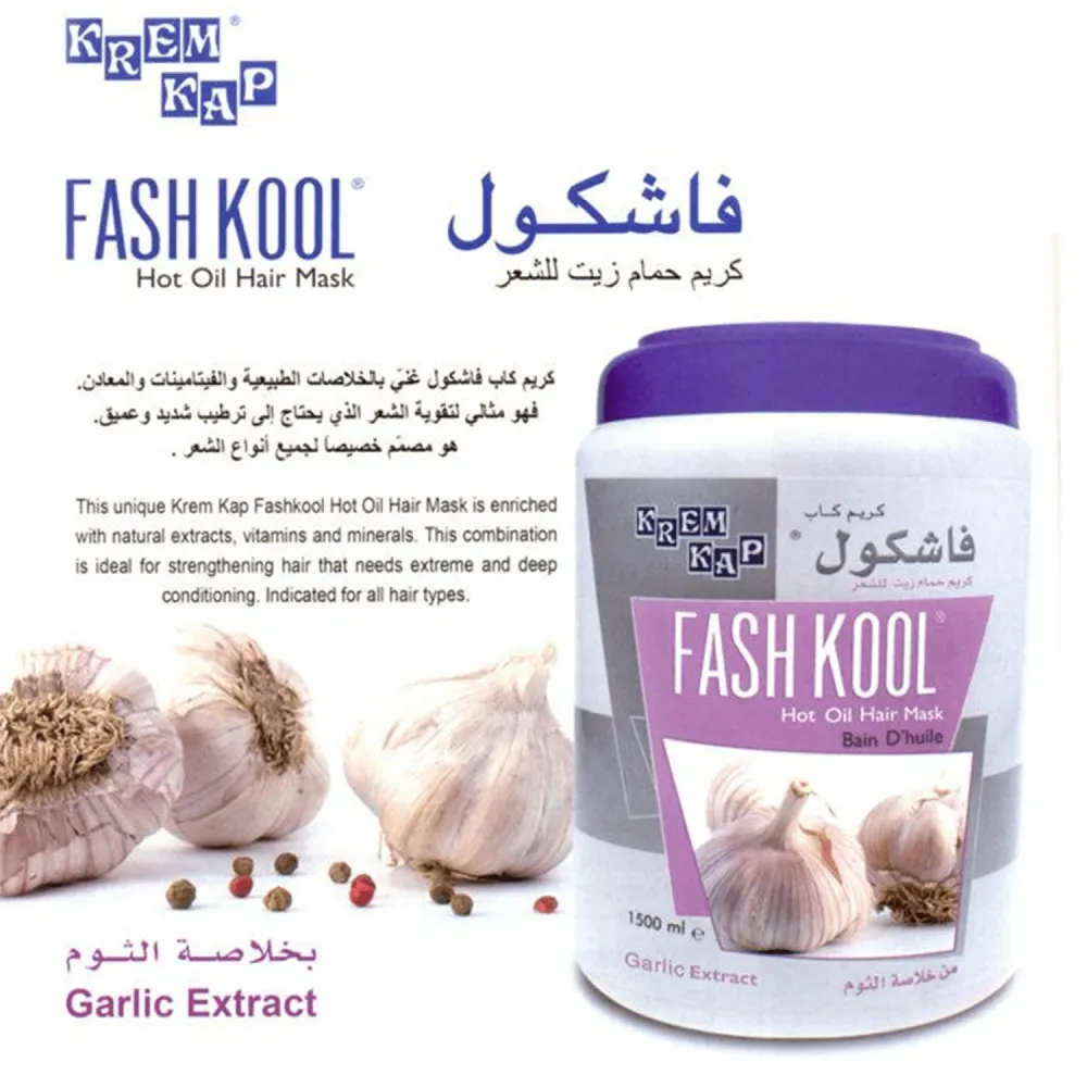 Krem Kap Fash Kool Hot Oil Hair Mask Garlic Extract - 1500 ml thumbnail 3