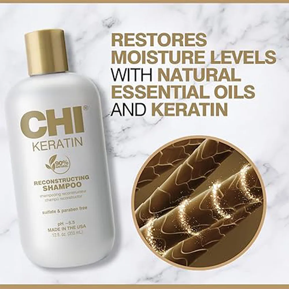 CHI Keratin Reconstructing Shampoo - 355 ml thumbnail 3