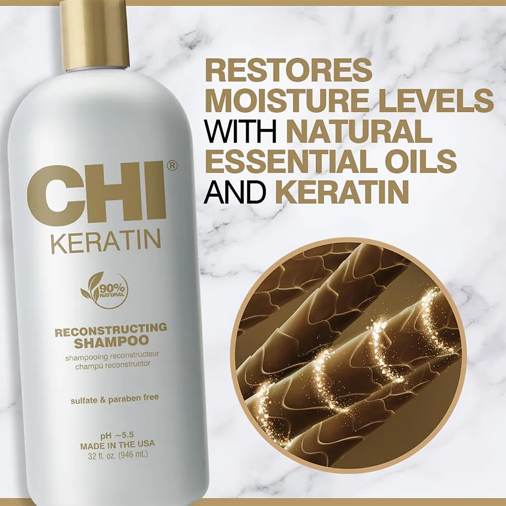 CHI Keratin Reconstructing Shampoo - 946 ml thumbnail 2