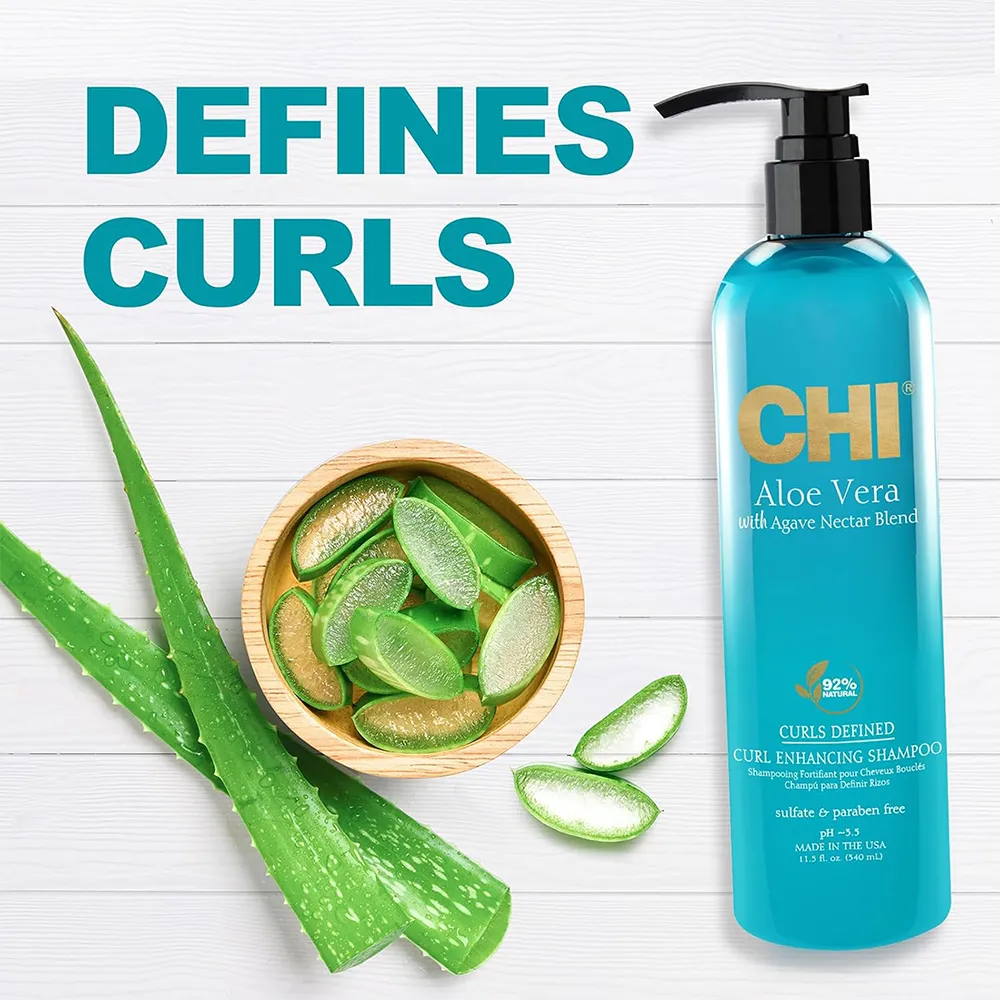CHI Aloe Vera Curl Enhancing Shampoo - 340 ml thumbnail 3