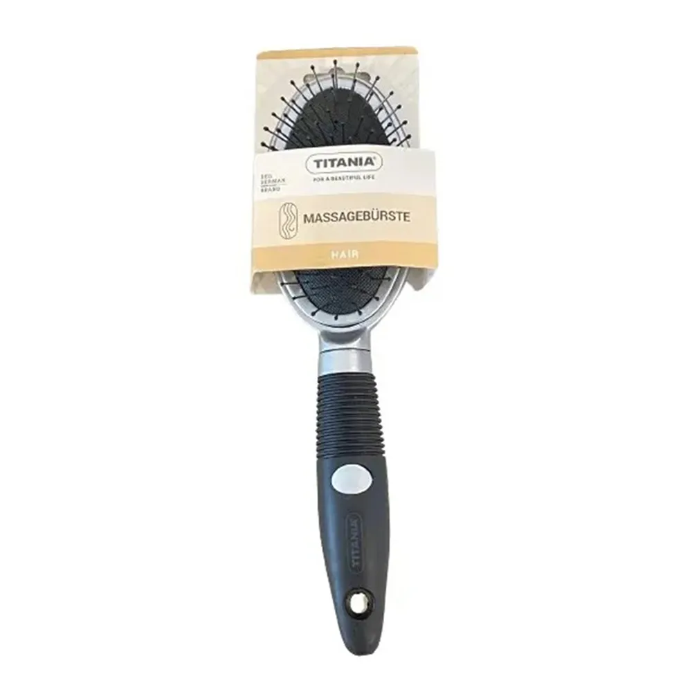 TITANIA Pneumatic 10 Rows Hair Brush - Black & Silver thumbnail 2