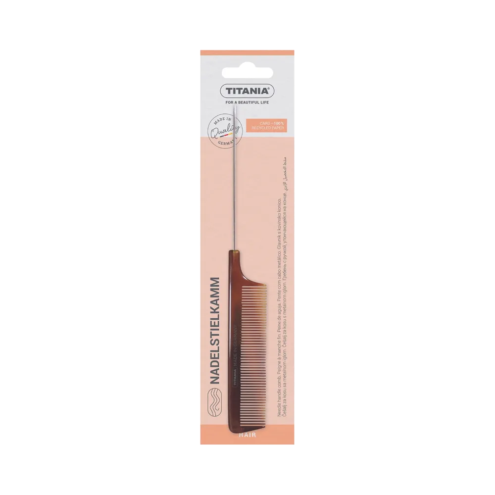 TITANIA Pin Tail Hair Care Comb 1806/8 - Brown thumbnail 1