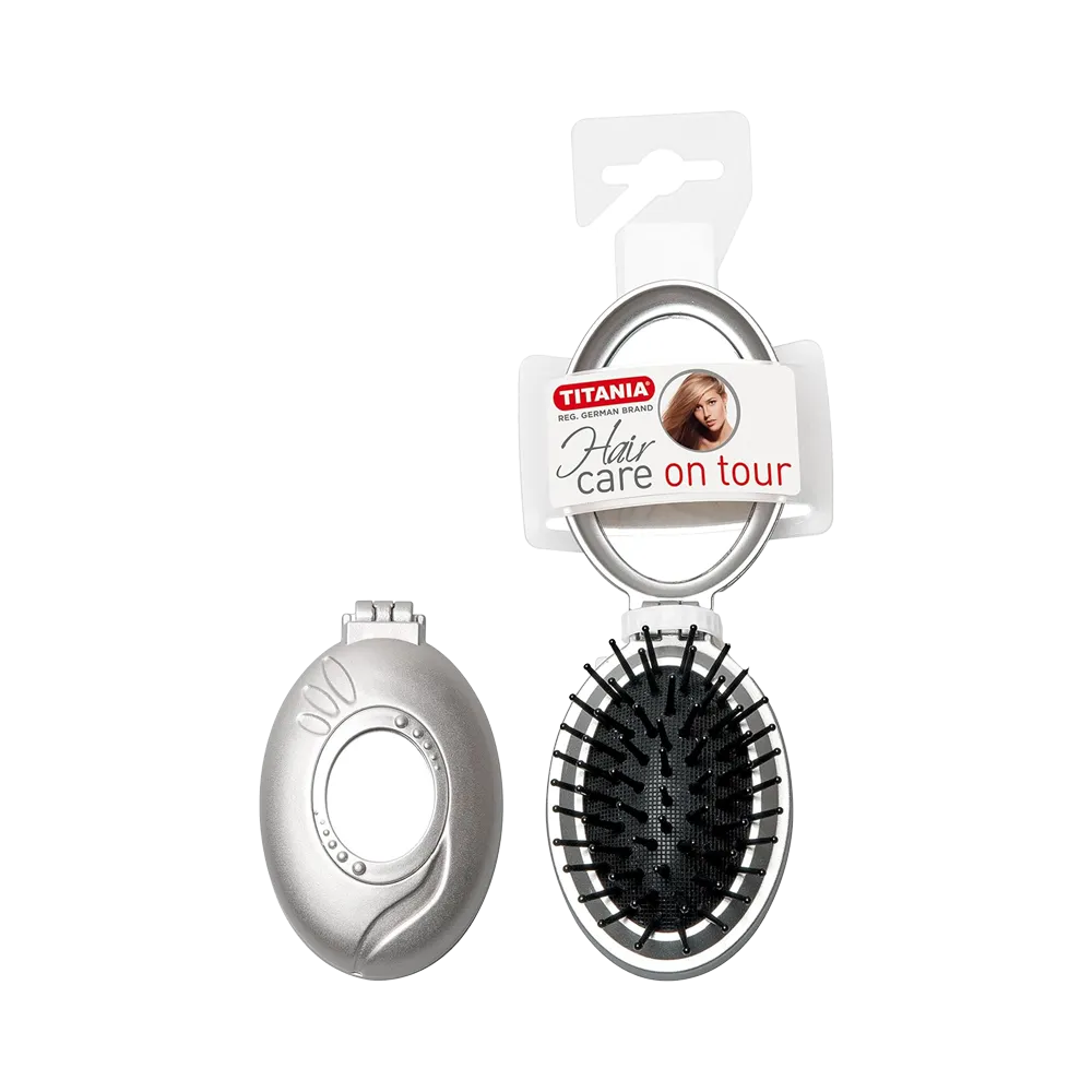 TITANIA Hair Brush With Mirror 1776 - Silver thumbnail 1