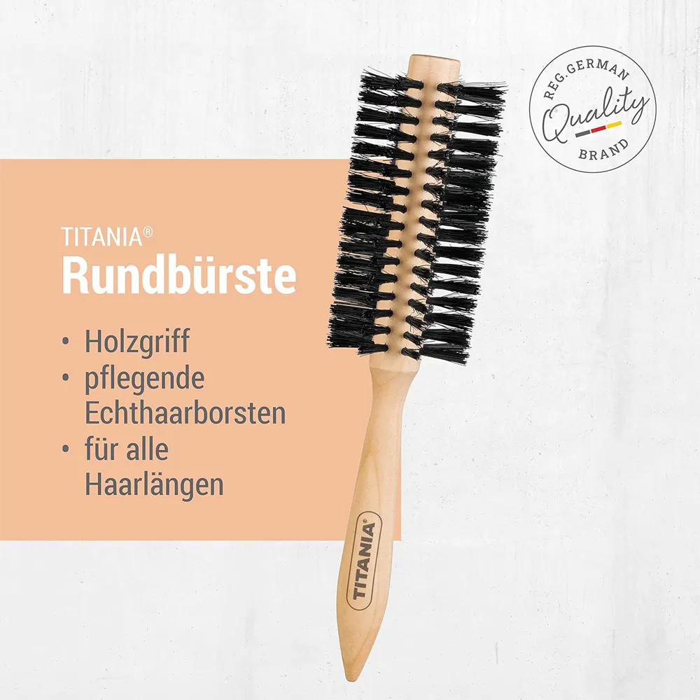 TITANIA Wooden Hair Brush 2827 - Beige thumbnail 3