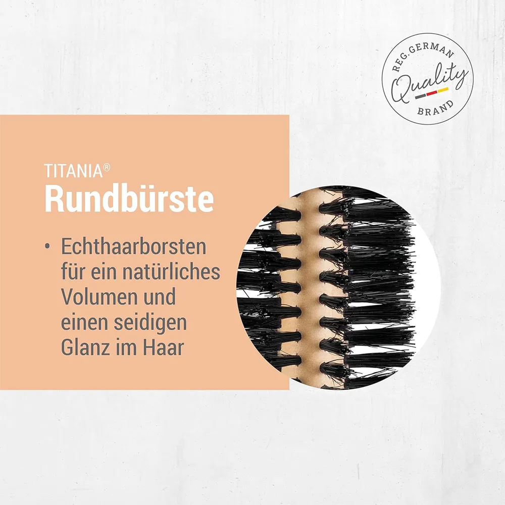 TITANIA Wooden Hair Brush 2827 - Beige thumbnail 4