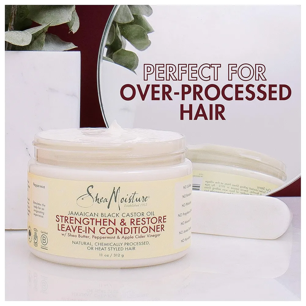 Shea Moisture Leave In Conditioner for Damaged Hair 100% Pure Jamaican Black Castor Oil - 340 ml thumbnail 10