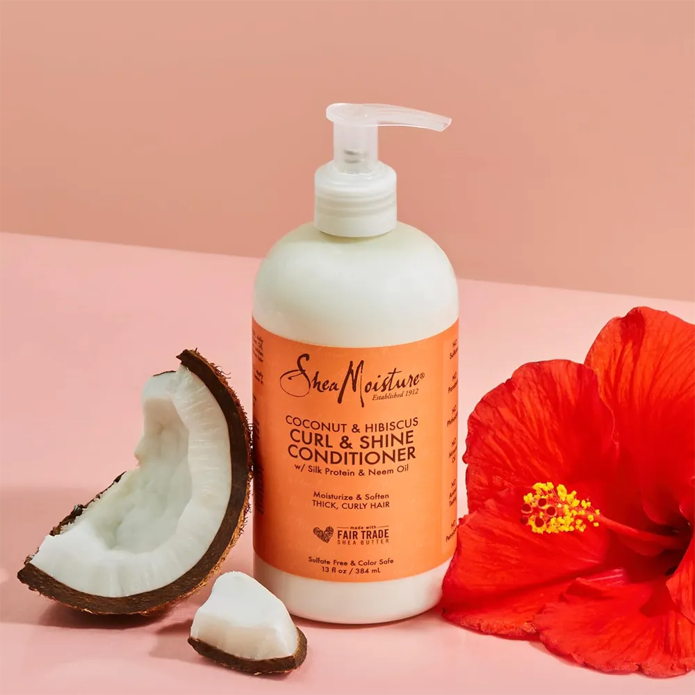 Shea Moisture Coconut & Hibiscus Curl & Shine Hair Shampoo - 384 ml thumbnail 7