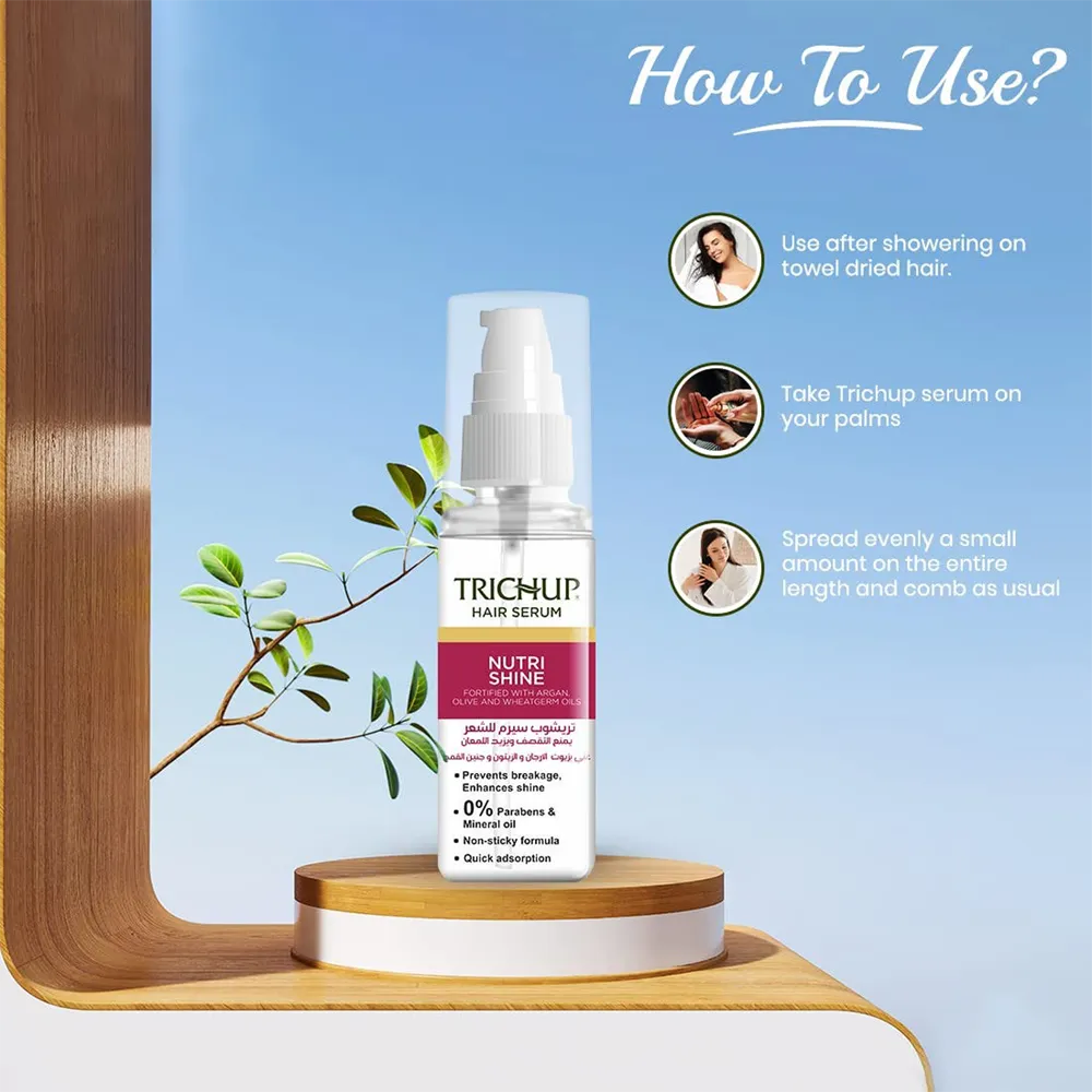 Trichup Nutri Shine Hair Serum - 60 ml thumbnail 4