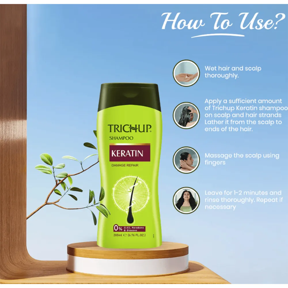 Trichup Keratin Shampoo - 200 ml thumbnail 3