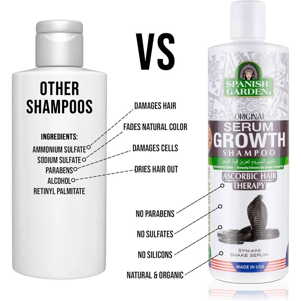 Spanish Garden Ascorbic Hair Therapy Hair Grow Shampoo - 450 ml thumbnail 4