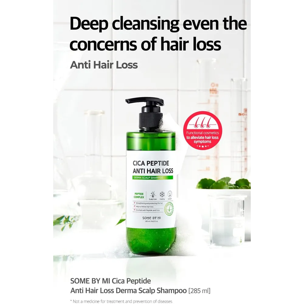 Some By Mi Cica Peptide Anti Hair Loss Derma Scalp Shampoo - 285 ml thumbnail 2