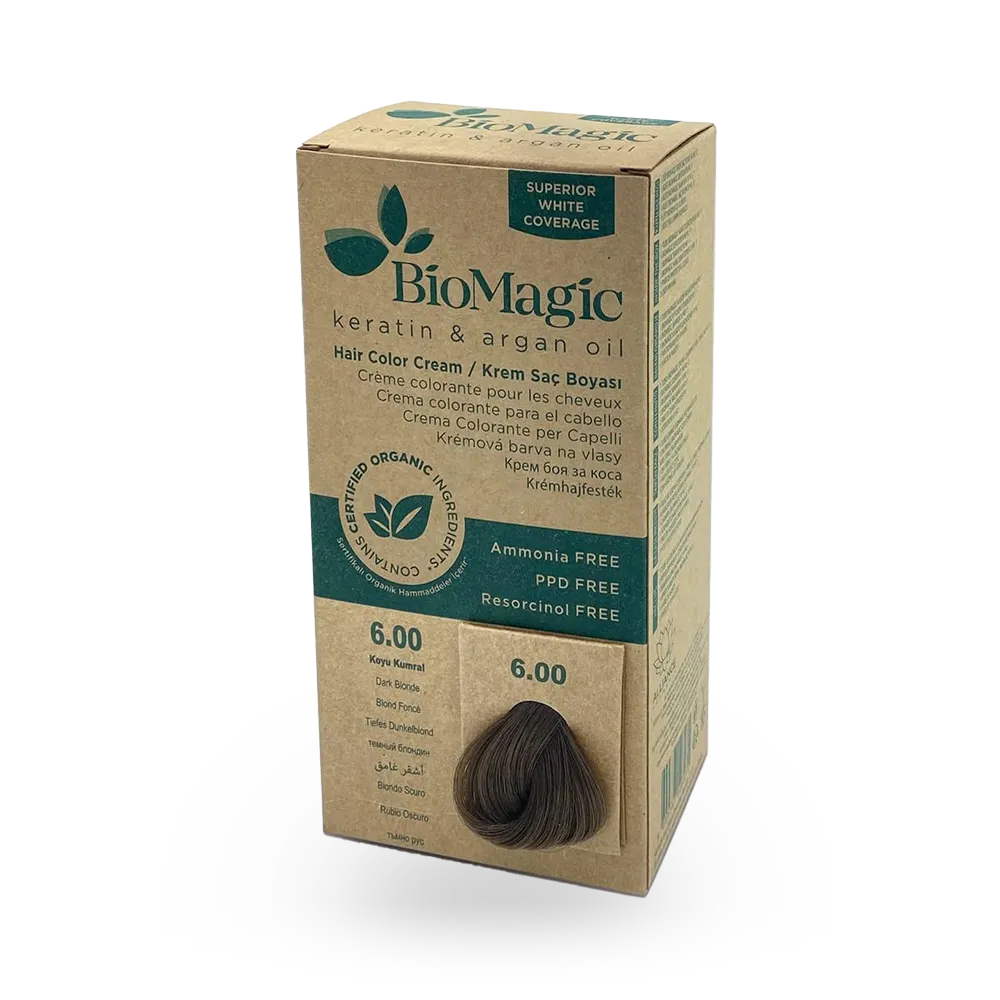 BioMagic Keratin and Argan Oil Hair Colour Cream - Dark Blonde (6.00) thumbnail 1