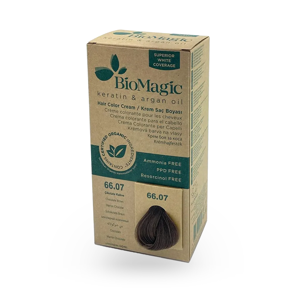 BioMagic Keratin and Argan Oil Hair Colour Cream - Chocolate Brown (66.07) thumbnail 1
