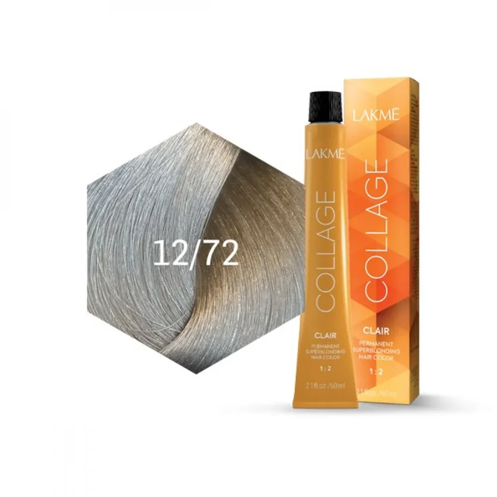 Lakme Collage Permanent Hair Color - 12/72 Super Violet Metallic Blonde (60 ml) thumbnail 3