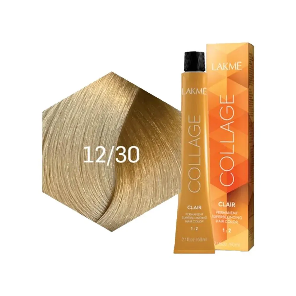 Lakme Collage Permanent Hair Color - 12/30 Light Golden Blonde Super (60 ml) thumbnail 3
