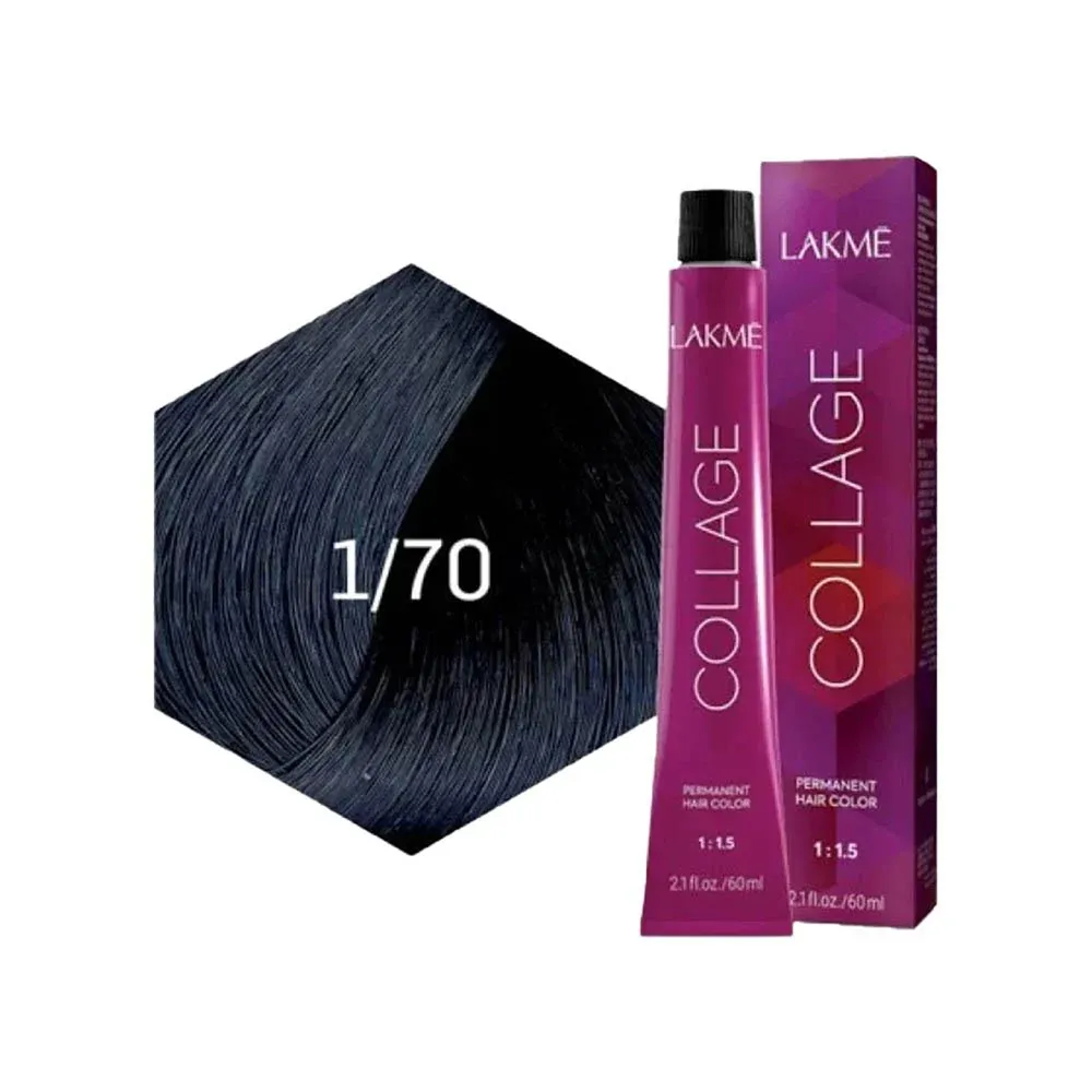 Lakme Collage Permanent Hair Color - 1/70 Blue Black (60 ml) thumbnail 3