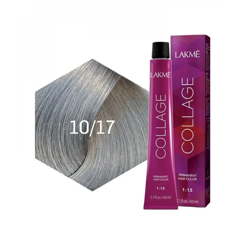 Lakme Collage Permanent Hair Color - 10/17 Ash Blue Platinum Blonde thumbnail 3