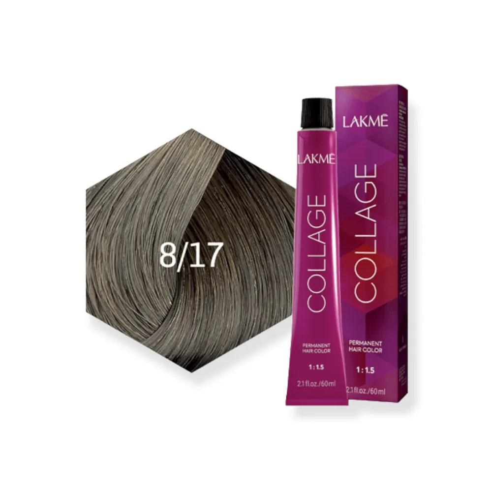 Lakme Collage Permanent Hair Color - 8/17 Ash Blue Light Blonde thumbnail 3