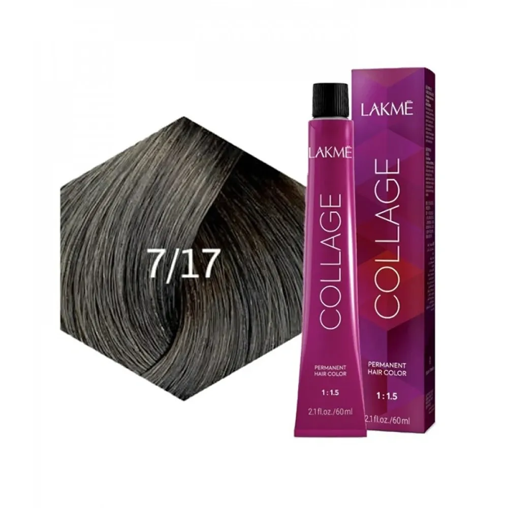 Lakme Collage Permanent Hair Color - 7/17 Ash Blue Medium Blonde thumbnail 3